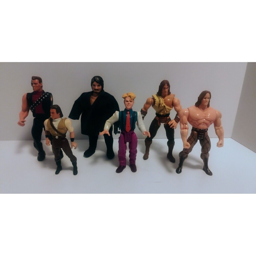VINTAGE 90’S ACTION FIGURE LOT HERCULES ROBIN HOOD JAMES BOND JR TERMINATOR ETC